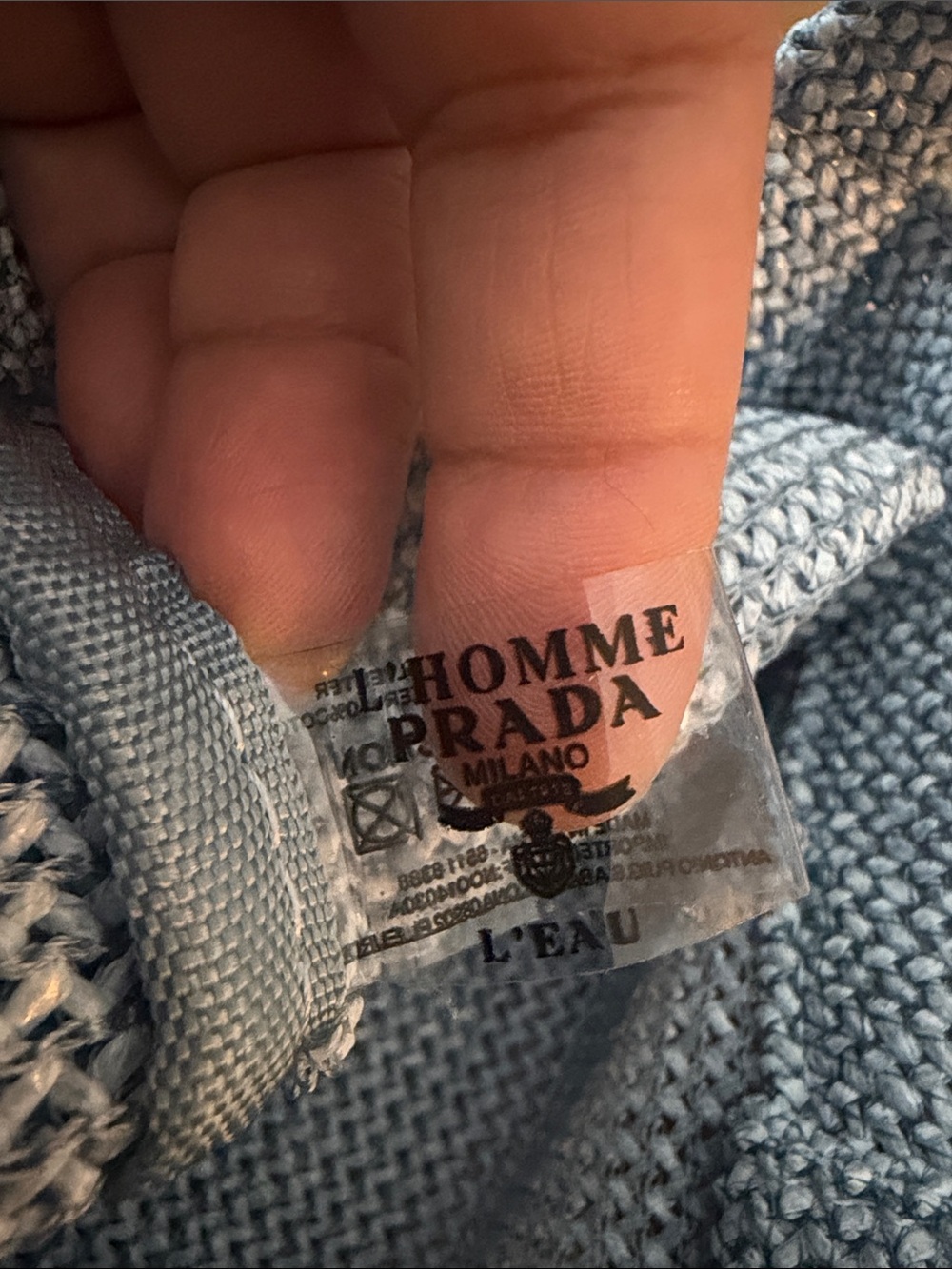 Prada Light Small Blue Raffia Tote - GWP from L’Homme L’eau - Picture 8 of 8